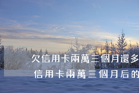 欠信用卡兩萬三個月還多少錢啊，如何計算欠信用卡兩萬三個月后的還款金額？